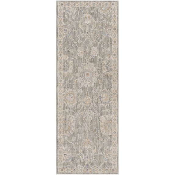 Surya Avant Garde AVT-2305 31 x 120" Runner Fabric Rug in Gray/Light Beige