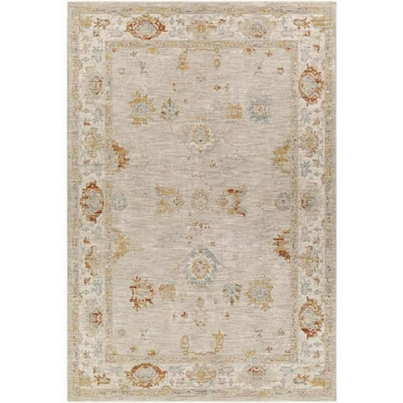 Surya Avant Garde AVT-2310 79x114" Rectangle Fabric Rug in Light Beige/Mustard