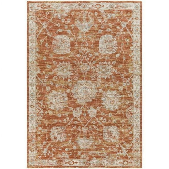 Surya Avant Garde AVT-2321 144 x 180" Rectangle Fabric Rug in Brick Red/Beige