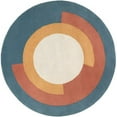 thumbnail image 1 of Surya BCK1005-3RD 3 ft. Round Beck Hand Tufted Rug, Teal, Camel & Ivory, 1 of 2