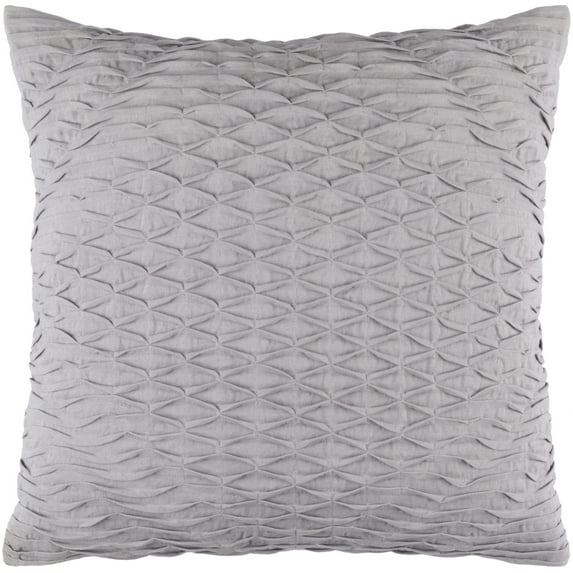 Surya BK-2222 Baker 22" Wide Square Solid Pattern Cotton And Linen Accent Pillow Cover