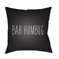 thumbnail image 1 of Surya  Bahhumbug Square Throw Pillow - Black & White - 18 x 18 x 4 in., 1 of 2