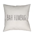 thumbnail image 1 of Surya  Bahhumbug Square Throw Pillow - White & Black - 18 x 18 x 4 in., 1 of 2