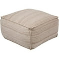 thumbnail image 1 of Surya BNPF003-252513 Barnsley Pouf - Ivory, Khaki & Dark Brown - 25 x 25 x 13 in., 1 of 1
