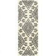 thumbnail image 1 of Surya Beni shag BSH-2311 31 x 87" Runner Fabric Rug in Black and Cream, 1 of 7