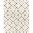 thumbnail image 1 of Surya Beni shag BSH-2313 94 x 120" Rectangle Fabric Rug in Black and Cream, 1 of 8