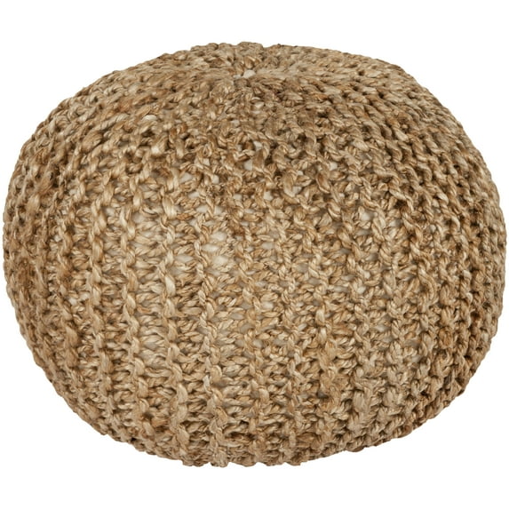Surya Bermuda Sphere Pouf in Beige Color BRPF-001