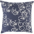 thumbnail image 1 of Surya Bicycle Print Throw Pillow, 1 of 2