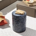 thumbnail image 1 of Livabliss Garden Stools - Bishop Blue Ceramic Decorative Garden Stool - Global Indoor Outdoor Chinoiserie Decor - Patio Garden Room Furniture Piece (18"H x 13"W x 13"D), 1 of 8