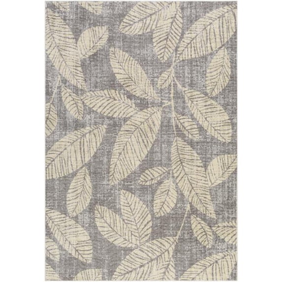 Surya Bodrum BDM-2322 63 x 87" Rectangle Fabric Rug in Yellow/Mustard/Charcoal