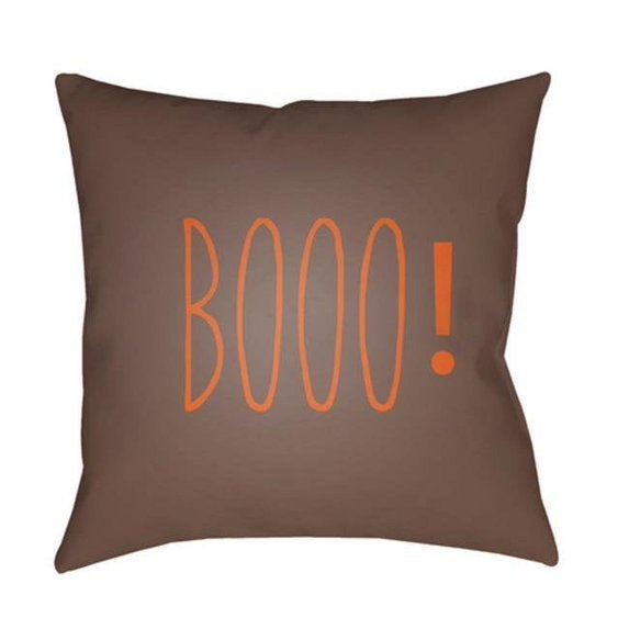 Surya Boo Square Throw Pillow - Brown - 18 x 18 x 4 in.