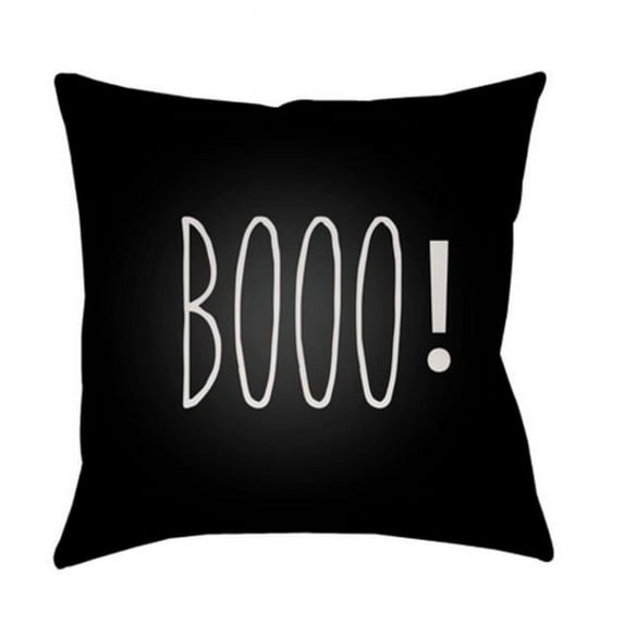 Surya Boo Square Throw Pillow - Black - 20 x 20 x 4 in.
