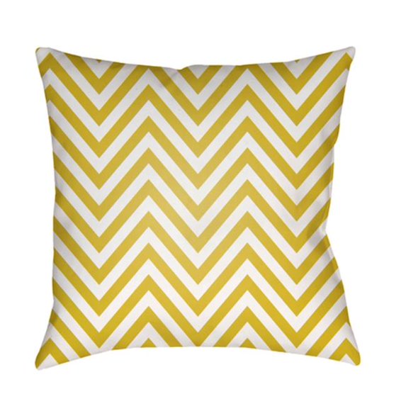 Surya 18 x 18 x 4 in. Boo Square Throw Pillow - Yellow