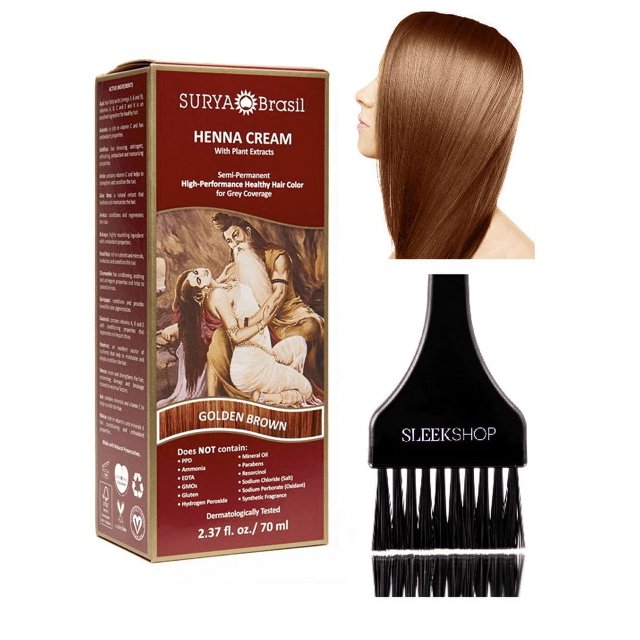 Surya Brasil All Natural HENNA Hair Color CREAM Plant Extracts, SemiPermanent for Grey Coverage