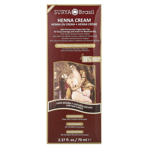 Surya Nature, Inc Henna Dark Brown Cream 2.37 oz Cream