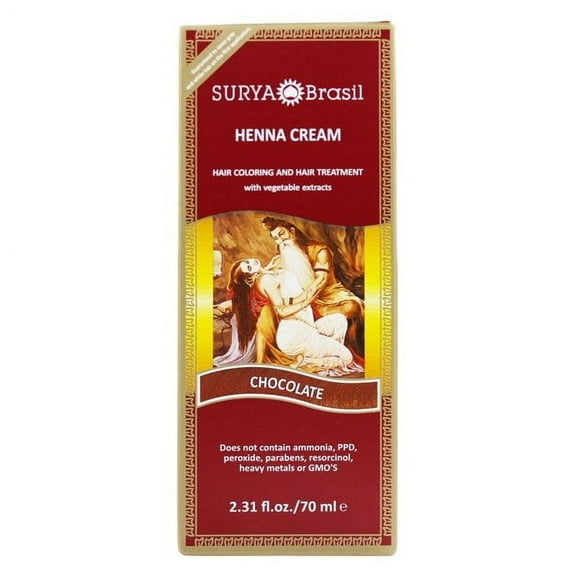Surya Brasil Products Henna Cream, Chocolate, 2.37 Fluid Ounce