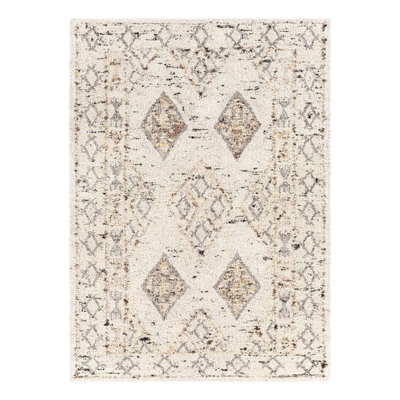 Surya Bremen 96x120" Rectangle Contemporary Wool Rug in Cream and Gray