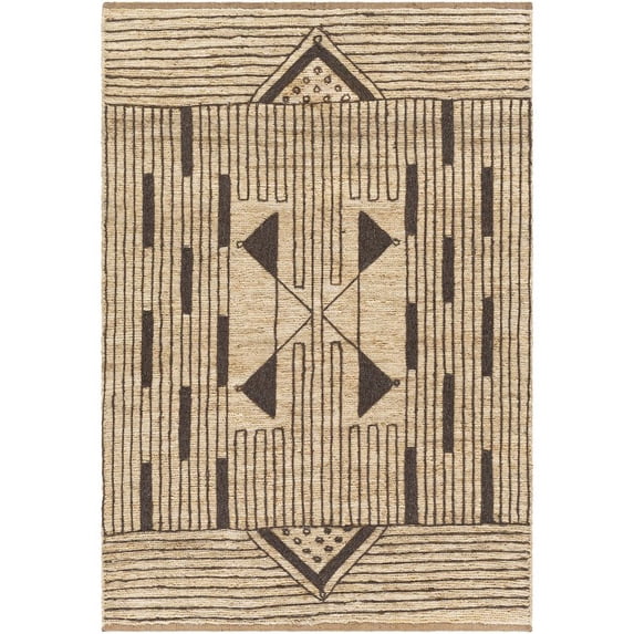 Surya Brookwood BKD-2300 24x36" Rectangle Global Fabric Area Rug in Wheat/Brown
