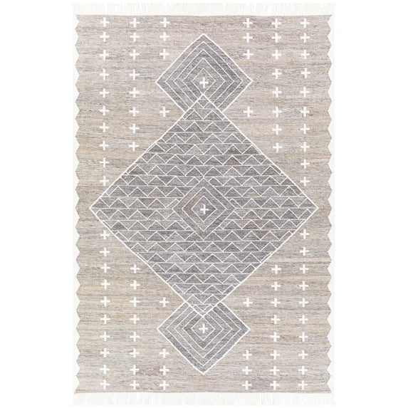 Bursa Hand Woven Global Rugs in Gray