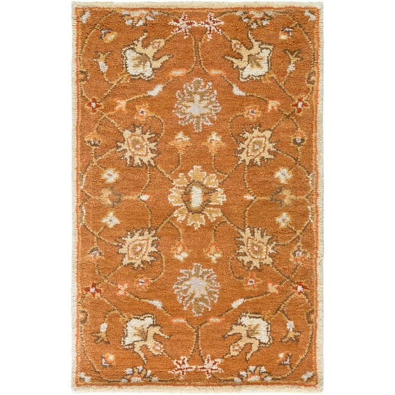 Caesar CAE1120 Area Rug in Mocha, Beige, Rust, Beige, Sea Foam, Gold, Chocolate, Rust