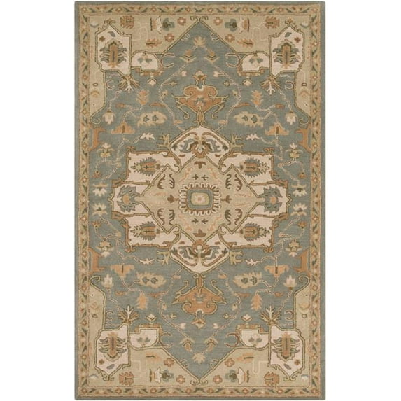 Surya Caesar Area Rug - Medium Gray Khaki Light Gray Camel Dark Brown - 4 x 6 ft.