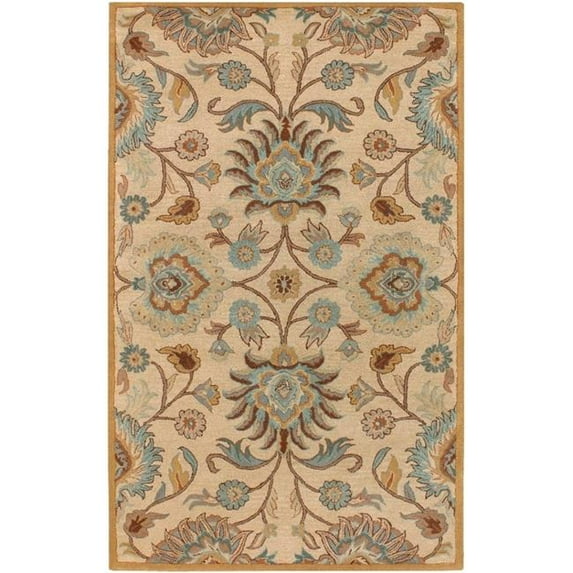 Caesar CAE-1012 10' x 14' Rectangle Rug in Gray/Beige/Camel/Brown/Taupe/Charcoal