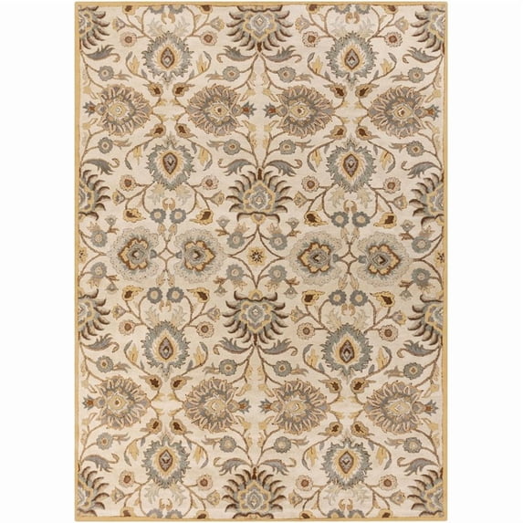 Caesar CAE-1012 6' x 9' Rectangle Rug in Gray/Beige/Camel/Brown/Taupe/Charcoal