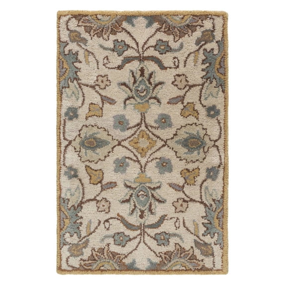 Surya Caesar CAE-1012 48 x 48" Square Traditional Wool Rug in Tan/Brown