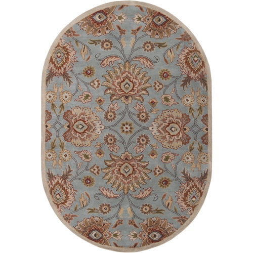 Surya Caesar CAE-1052 96x120" Oval Traditional Wool Rug in Gray/Brown