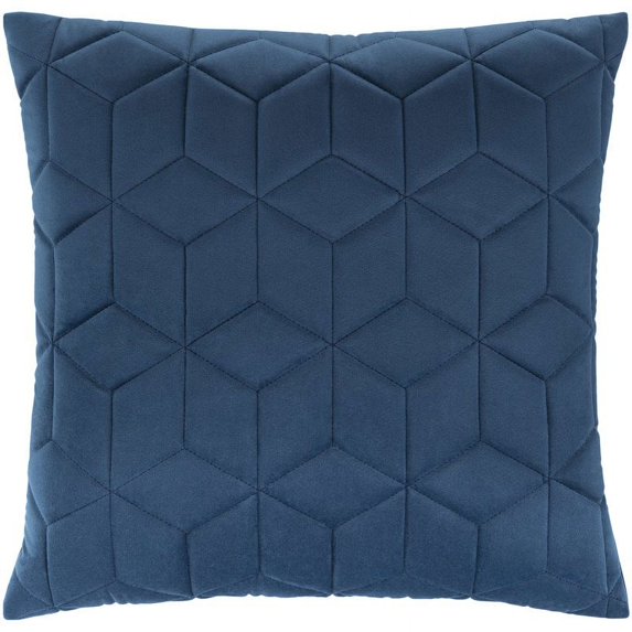 Calista Velvet Modern Pillow Cover in Dark Blue