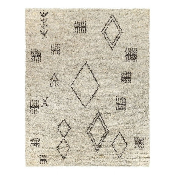 Surya Camille CME-2303 96 x 120" Rectangle Modern Wool Rug in Cream/Black