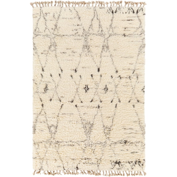 Camille Hand Knotted Global Rugs in Cream