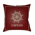 thumbnail image 1 of Surya  Captain Square Throw Pillow - Red - Brown & White, 1 of 2