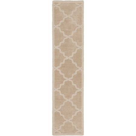 Surya Central Park Solid Border Geometric Area Rug, Brown