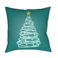 thumbnail image 1 of Surya  Christmas Tree Square Throw Pillow - Green & Yellow - 18 x 18 x 4 in., 1 of 2