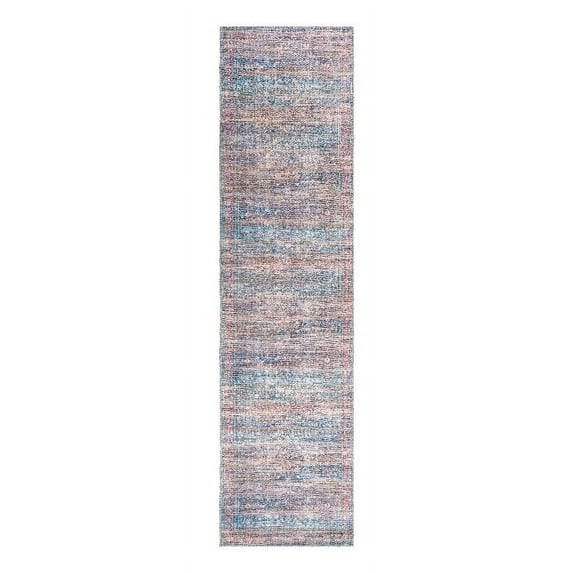 Surya Cobb 31x120" Runner Traditional Fabric Rug in Blue/Pink