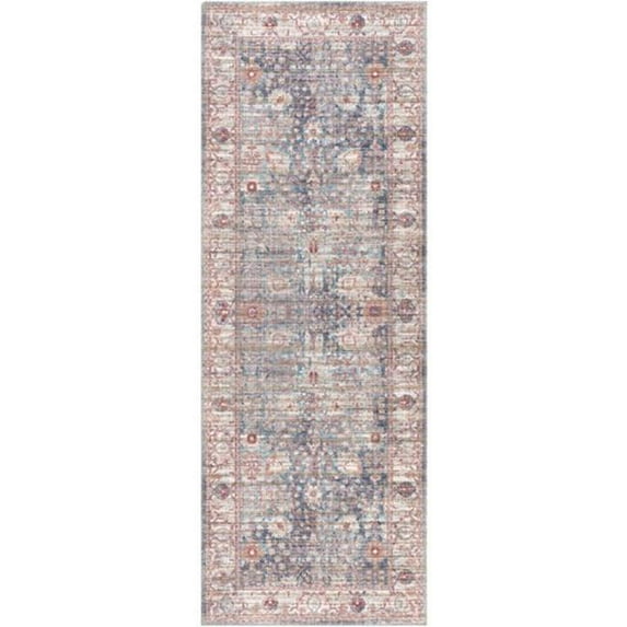 Surya Cobb COB-2305 31x120" Runner Traditional Fabric Rug in Red/Blue