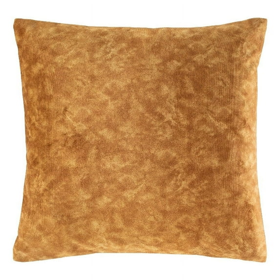 Surya Collins OIS-004 20 x 20" Square Fabric Pillow Kit in Dark Brown/Mustard