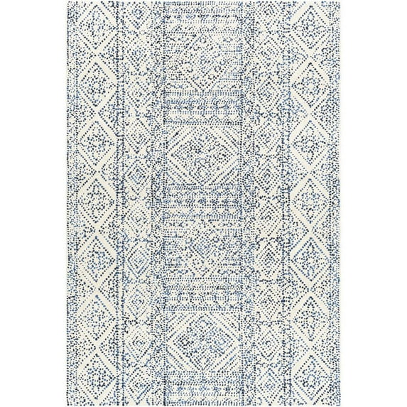 Surya Corfu CFU-2305 24 x 36" Rectangle Wool Rug in Cream/Denim/Navy