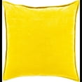 thumbnail image 1 of Surya Cotton Velvet CV-020 22 x 22" Square Cotton Pillow Kit in Mustard Yellow, 1 of 1