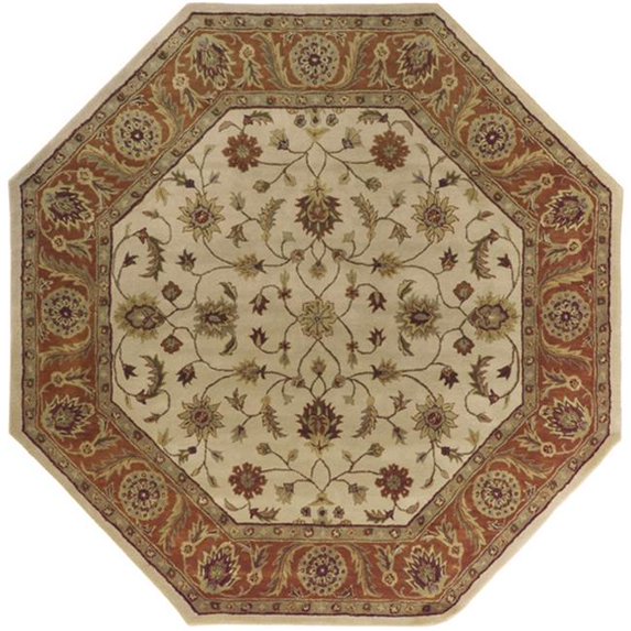 Livabliss Crowne Rug- 100 Pct Wool- Hand Tufted- Golden Beige/Rust/Gold ...