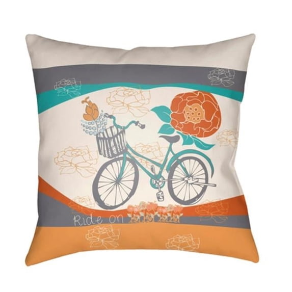 Surya DO006-2020 20 x 20 x 4 in. Doodle Novelty Square Throw Pillow, Multi Color