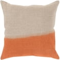 thumbnail image 1 of Surya DD012-1818 Dip Dyed Pillow Cover - Khaki & Burnt Orange - 18 x 18 x 0.25 in., 1 of 2