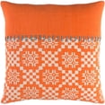 thumbnail image 1 of Surya DEA002-2222P Delray Throw Pillow - Bright Orange, Cream & Sky Blue - 22 x 22 x 5 in., 1 of 1