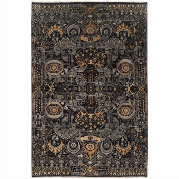Surya Empress Hand-Knotted Medium Gray Area Rug