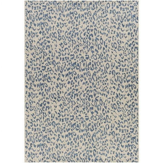 Surya Eagean EAG-2353 63 x 91" Rectangle Modern Fabric Rug in Blue/Navy/Gray