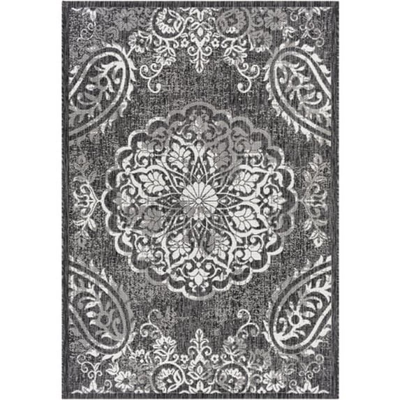 Eagean Machine Woven Area Rug - Black - 4'3" x 5'11"