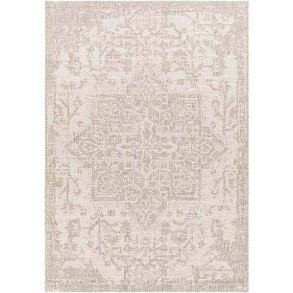 Surya Eagean EAG-2380 94 x 122" Rectangle Fabric Rug in Gray/Oatmeal/Light Beige