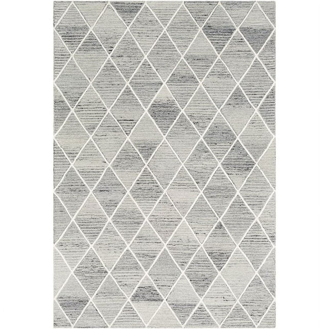 Surya Eaton EAT-2302 60 x 90" Rectangle Modern Wool Area Rug in Light Gray/Slate