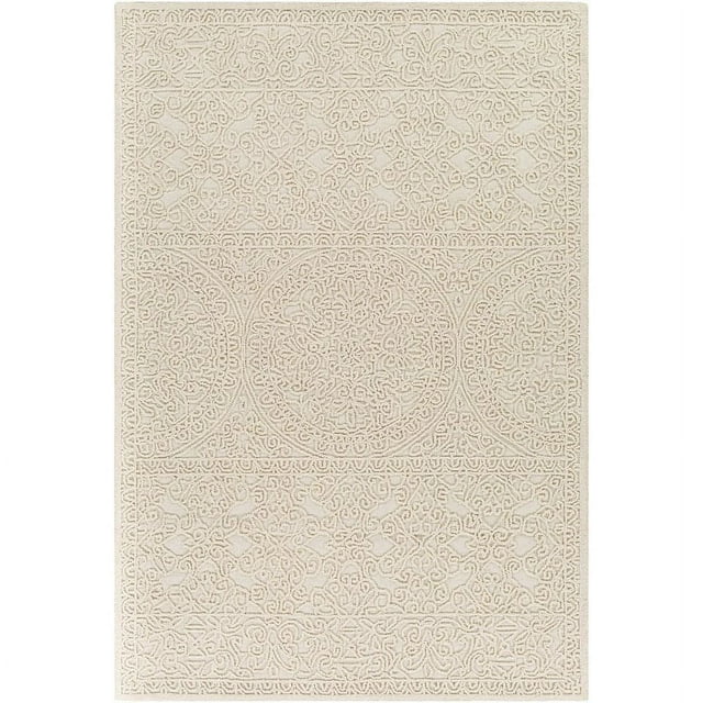 Surya Elegance EGC-2305 93x117" Rectangle Traditional Wool Rug in Cream